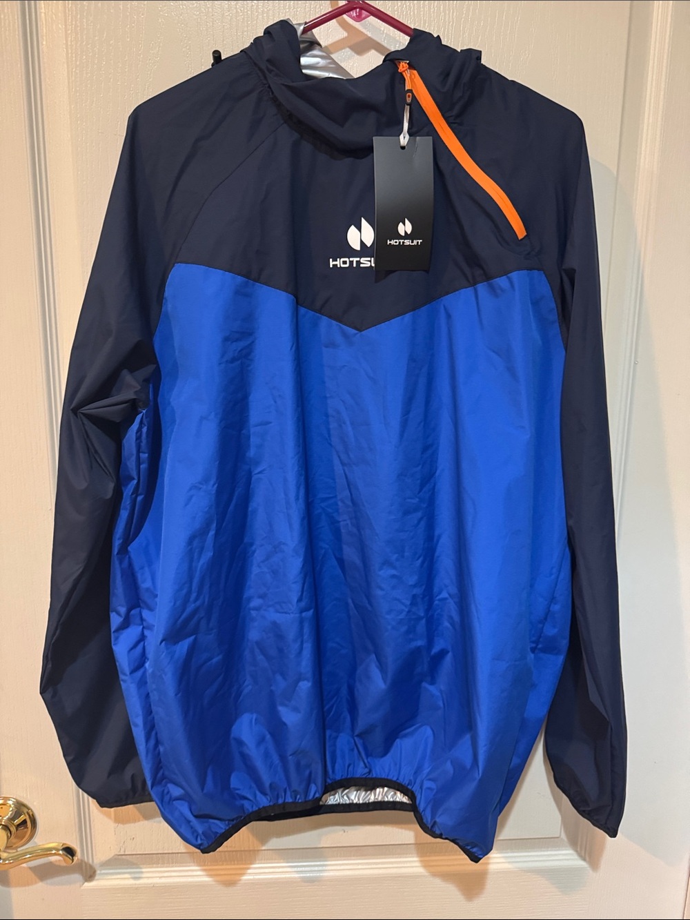 Men’s Blue and Navy Colorblock Windbreaker Jacket